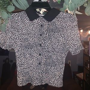 Leopard print crop top